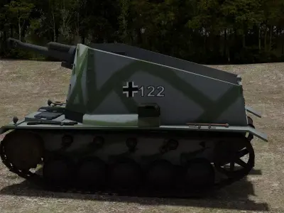 WW2 German Wespe SP 3D model