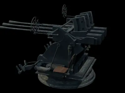 Type 96 25 mm AT-AA Gun 3D model