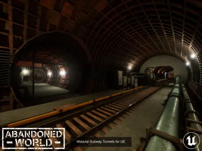 Modular Subway Tunnels 3D Model Pack