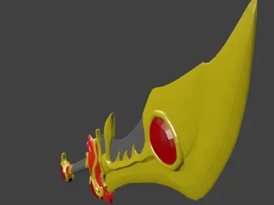 Red Dragon Lance - Unison League Weapon Low-poly 3D model