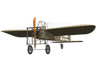 BleriotXI biplane 3D model