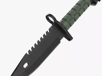 Battle knife Low-poly 3D model purchase