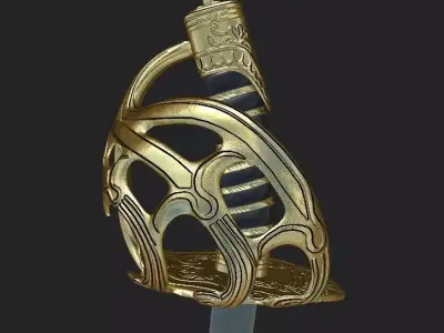 British Royal Guard Sword 1832 Free 3D model