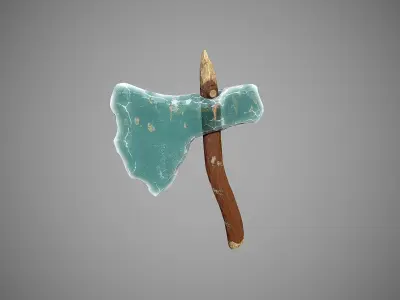Ice Axe Low-poly 3D model buy