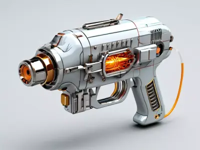 SciFi Energy Pistol Game Asset Low-poly 3D model