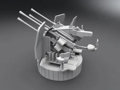 20mm Flak 38 Scale Model 3D print model