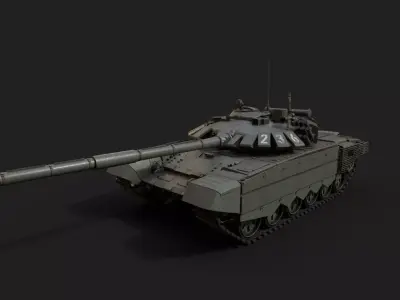 T-72 B3 Main Battle Tank Low-poly 3D model