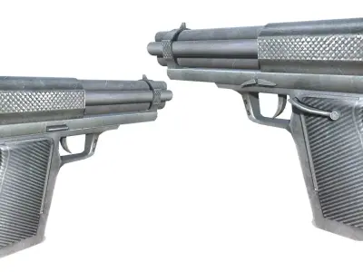 05-Metal Storm VLE-gun model 3d game ready model Low-poly 3D Low-poly 3D model