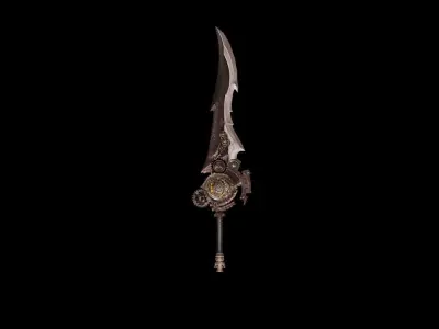Steampunk Big Sword 3D model