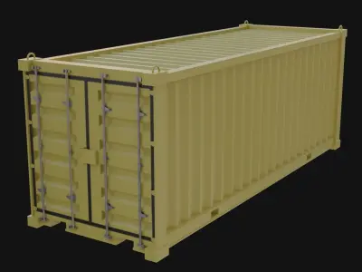 Container 3D Model Low-poly 3D model purchase