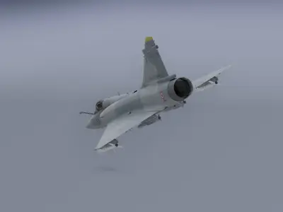 Mirage 2000 - fighter Jet Low-poly 3D model