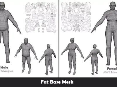 Base Mesh Pack - Shape Base Mesh Low-poly 3D model purchase