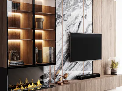 TV Wall 04 3D model