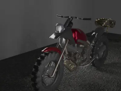 Red Drifter Bike 3D model