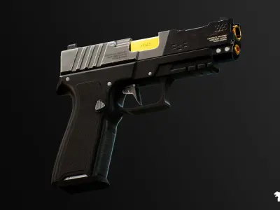 5 FPS 4K Custom Modern Handguns - VOL1 Low-poly 3D model