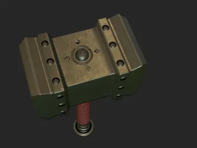 Stylized Hammer Low-poly 3D model