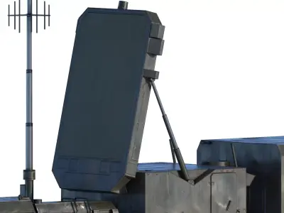 S-400 Trioumf Radar Fully-Rigged Animated Game Ready Low-poly 3D model