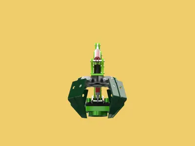 LINK HYDRAULIC THUMB KNUCKLE BOOM ARM CRANE LIFTING ATTACHMENT 3D model