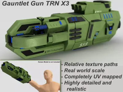 Gauntlet Gun TRN X3 3D model