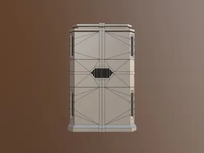 Sci-Fi Barrel 2 Low-poly 3D model