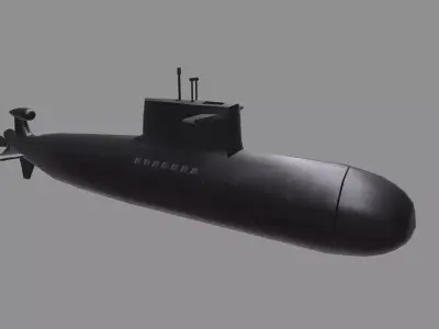 Submarine Low-poly 3D model