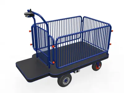 Market Trolley Transport Platform 3D model