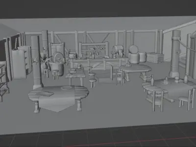 Medieval Tavern Assets  3D model