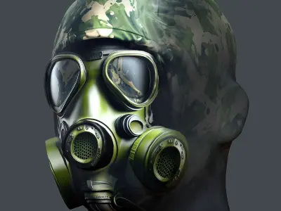 Helmet 3d model military combat Military Low-poly Low-poly 3D model 55