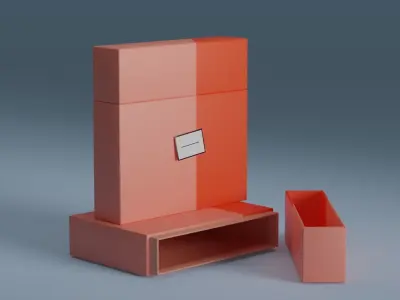 Box package model 3D model