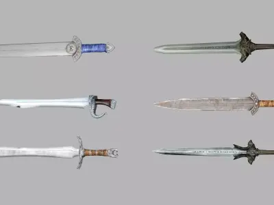 Medieval Polearms Weapon Pack 03 Low-poly 3D Model Low-poly 3D model