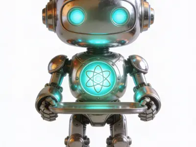 Chibi Atompunk Service Utility Droid 3D Model Low-poly 3D model