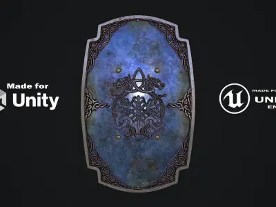 Medieval Shield 3D Model Low-poly 3D model
