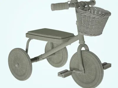 BANWOOD TRIKE Pink Chil Bike Kid Bicycle  3D model