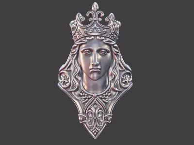 royal queen ring 3D print model