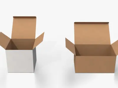 Packaging Box Collection - Tuck Top Mix 3D model