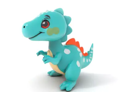 Cartoon Dinosaur Model Pack Low-poly 3D model purchase
