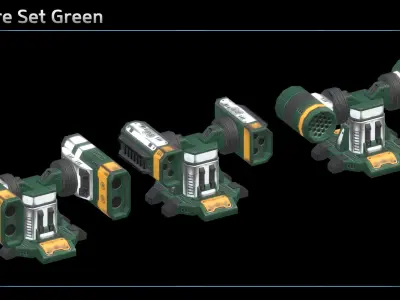 Missile Turret Low-poly 3D model buy