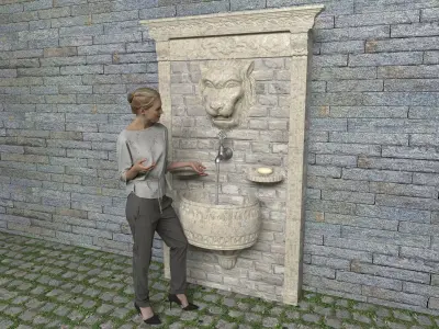Historic Fountain 3D model purchase