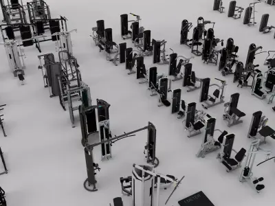 MATRIX Gym Equipment Pack - 214 3D Models FBX OBJ C4D 3D model