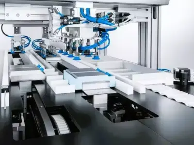 Automatic Roller Conveyor with Loading-Unloading Gantry Control 3D model