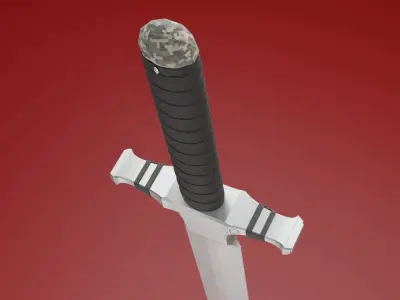 3D Model Game Ready Mid Poly Dagger  Low-poly 3D model