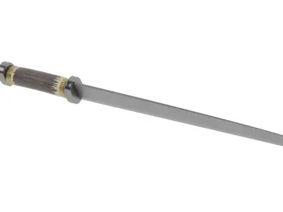 Seax Knife Low-poly 3D model