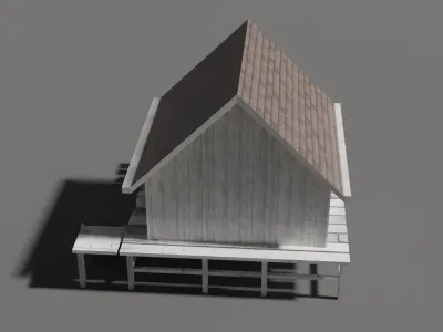 House wooden 3D model
