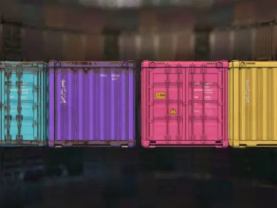 Cargo Shipping Container Free 3D model