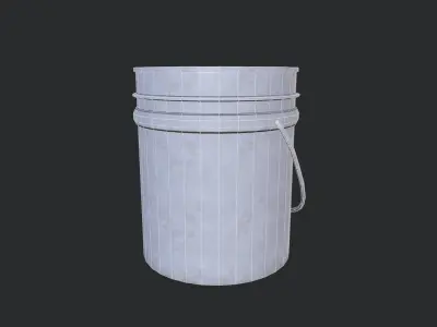 Plastic Pail Low-poly 3D model