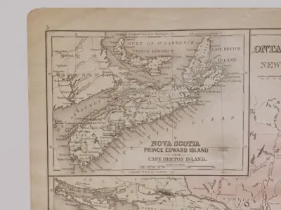 1800 Map of Canada Low-poly 3D model