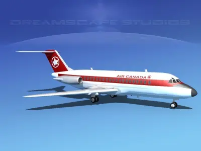 Douglas DC-9-15 Air Canada 3D model