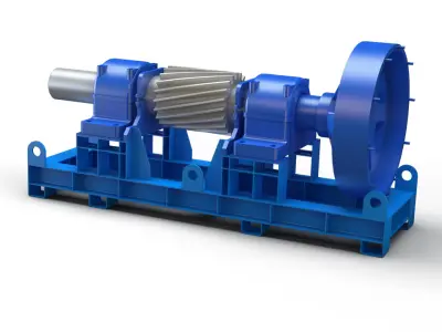 Industrial Gear Reducer 3D model