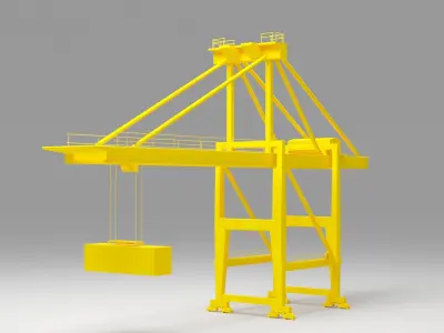 Crane port 3D model