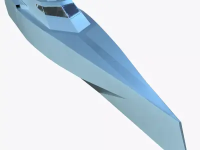 WP-18 patrol boat Low-poly 3D model